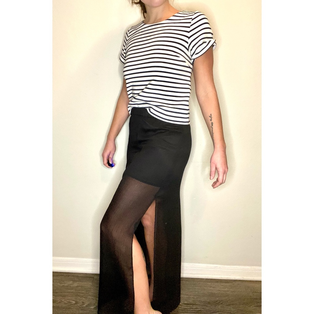 Sheer Layered Mini Skirt